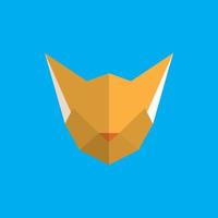 testa Volpe origami logo design vettore icona simbolo modello illustrazione