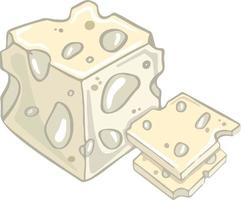 cagliata formaggio simbolo, brindza nel cartone animato stile. per ristorante menu e siti web. vettore illustrazione