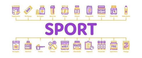 sport nutrizione cellule minimo Infografica bandiera vettore