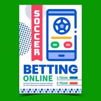 calcio in linea scommesse promozionale bandiera vettore