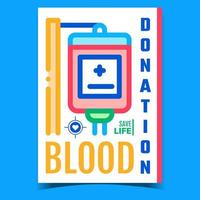 sangue donazione creativo pubblicità manifesto vettore