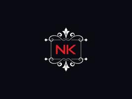 minimalista nk logo Immagine, creativo nk lusso lettera logo vettore