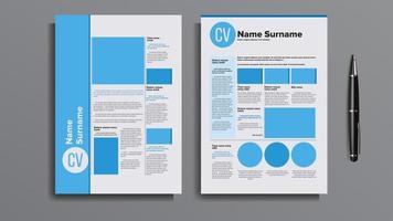 professionale CV curriculum vitae modello design vettore