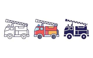 icona del camion dei pompieri vettore