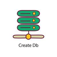 creare db pieno schema icona design illustrazione. dati simbolo su bianca sfondo eps 10 file vettore