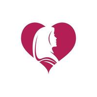 hijab logo modello icona illustrazione vettore