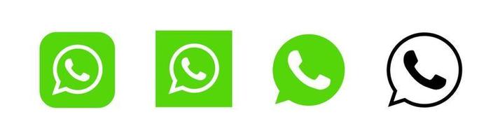whatsapp icona logo vettoriale su sfondo bianco