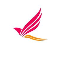 logo design con uccello illustrazione vettore
