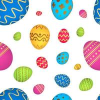 senza soluzione di continuità modello con colorato Pasqua uova. vettore illustrazione