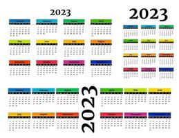 calendario per 2023 isolato su un' bianca sfondo vettore