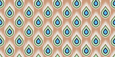 ikat senza soluzione di continuità modello. vettore geometrico tribale africano indiano tradizionale ricamo sfondo. boemo moda. etnico tessuto tappeto batik ornamento gallone tessile decorazione sfondo
