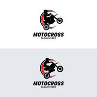 bambini motocross logo design modello vettore