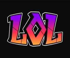 lol parola trippy psichedelico graffiti stile lettere.vettore mano disegnato scarabocchio cartone animato logo lol illustrazione. divertente freddo trippy lettere, moda, graffiti stile Stampa per maglietta, manifesto concetto vettore