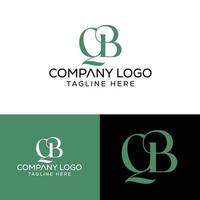 iniziale lettera qb logo design monogramma creativo moderno cartello simbolo icona vettore