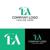 iniziale lettera ea logo design monogramma creativo moderno cartello simbolo icona vettore