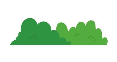 naturale verde erba cespugli decorare ambientale ecologia cartone animato scena vettore