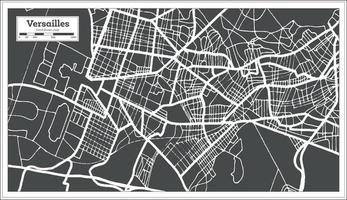 Versailles Francia città carta geografica nel retrò stile. schema carta geografica. vettore illustrazione.
