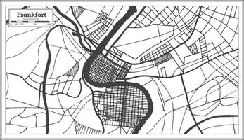 frankfort Stati Uniti d'America città carta geografica nel retrò stile. schema carta geografica. vettore