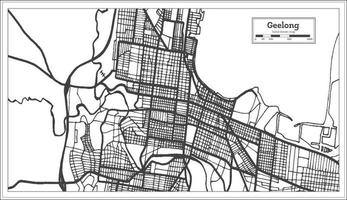 geelong Australia città carta geografica nel nero e bianca colore. schema carta geografica. vettore