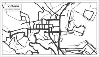 Vittoria Seychelles città carta geografica nel retrò stile. schema carta geografica. vettore