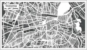 gaziantep tacchino città carta geografica nel retrò stile. schema carta geografica. vettore