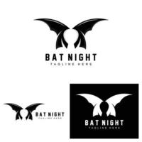 pipistrello logo, notte volante animale icona, azienda vettore, halloween modello vettore