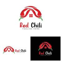 rosso chili logo, caldo chili peperoni vettore, chili giardino Casa illustrazione, azienda Prodotto marca illustrazione vettore