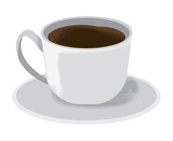 tazza di caffè nel piatto vettore