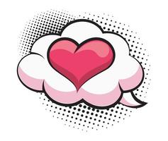 cuore amore nel nube vettore