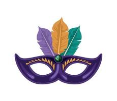 maschera mardi gras viola vettore