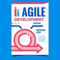 agile sviluppo creativo promo manifesto vettore