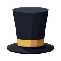 elegante tophat nero vettore