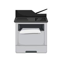 ufficio stampante carta cartone animato vettore illustrazione