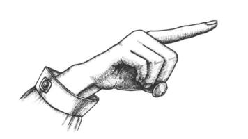 femmina mano dito mostrando scelta gesto vettore