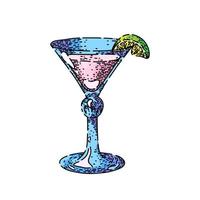 Cosmopolita cocktail schizzo mano disegnato vettore