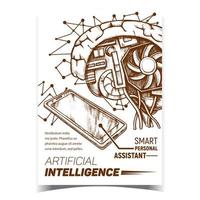 artificiale intelligenza ai promozione bandiera vettore