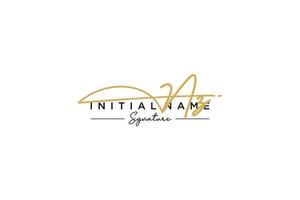 iniziale nz firma logo modello vettore. mano disegnato calligrafia lettering vettore illustrazione.