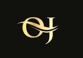 lettera oj logo design per attività commerciale e azienda identità. creativo oj lettera con lusso concetto vettore