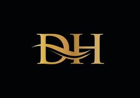moderno dh logo design per attività commerciale e azienda identità. creativo dh lettera con lusso concetto. vettore