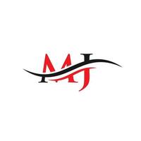 monogramma lettera mj logo design vettore. mj lettera logo design con moderno di moda vettore