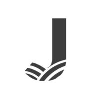 agricoltura logo su lettera j concetto. azienda agricola logo basato su alfabeto per forno, pane, Pasticcino, casa industrie attività commerciale identità vettore