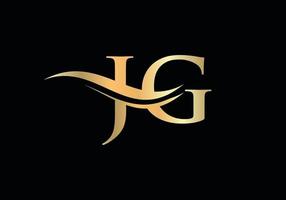 iniziale connesso lettera jg logo design. moderno lettera jg logo design vettore con moderno di moda