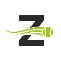 lettera z tennis club logo design modello. tennis sport accademia, club logo vettore