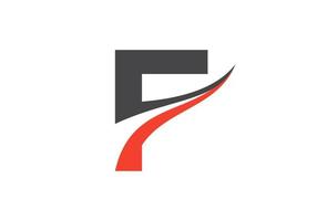 iniziale lettera f logo moderno attività commerciale tipografia vettore modello