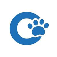 lettera o animale domestico cura logo, cane logo design vettore cartello e simbolo modello