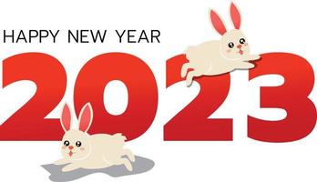 contento Cinese nuovo anno 2023, anno di il coniglio, contento nuovo anno illustrazione per manifesti, carte, calendari, segni, striscioni, siti web, pubblico relazioni e altro disegni vettore