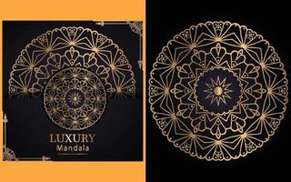 lusso ornamentale mandala design sfondo nel oro colore per te stesso vettore