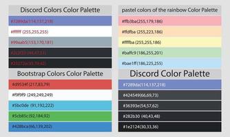colore tavolozze un' colore tavolozza è un' impostato di colori Usato nel un' design o visivo progetto. queste colori siamo accuratamente scelto per creare un' coesivo e visivamente attraente design. vettore