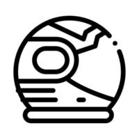 astronauta casco maschera icona schema illustrazione vettore