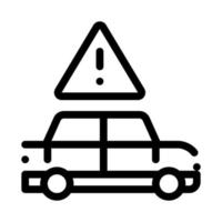auto Pericolo ostruzione icona vettore schema illustrazione